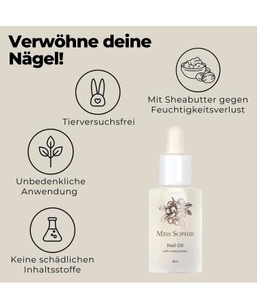 Miss Sophie Nail Oil | Premium Nail & Cuticle Treatment with Shea Butter & Vegetable Oils | Moisturizing Care for Dry Cuticles - Buy Online on GoSupps.com