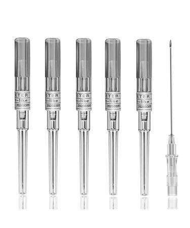SOTICA Ear Nose Piercing Needles - 5pcs 16G IV Catheter Needles Cannula Body Piercing Needles Hollow Needles Kit For Belly Navel Nipple Piercing Stainless Steel Piercing (16G) piercing supplies