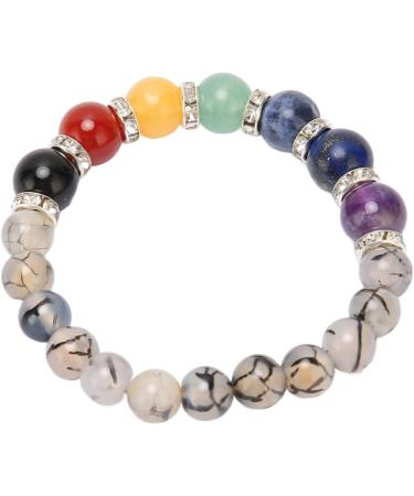 Chakra Bracelet with Crystals | 7 Chakras Meditation & Relaxation | Unisex Stress Relief Bracelet for Energy Balance & Inner Peace - Buy Online on GoSupps.com