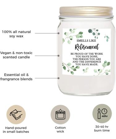 YouNique Designs Smells Like Retirement Candle - 7oz Lavender & Vanilla - Happy Retirement Gifts for Women - All Natural Soy Vegan Aromatherapy Candle - Buy Online on GoSupps.com