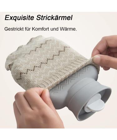 Buy Komunj Hot Water Bottle with Removable Knitting Cover - Relieve Abdominal Pain & Cramps - International Shipping Available - Buy Online on GoSupps.com