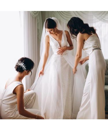 ISLHJDD Flower Bride Wedding Hair Vine Crystal Hair Accessories Bridal Hair Clip Prom hair Accessories Bridal Headband Headpiece for Women and Girls - Buy Online on GoSupps.com