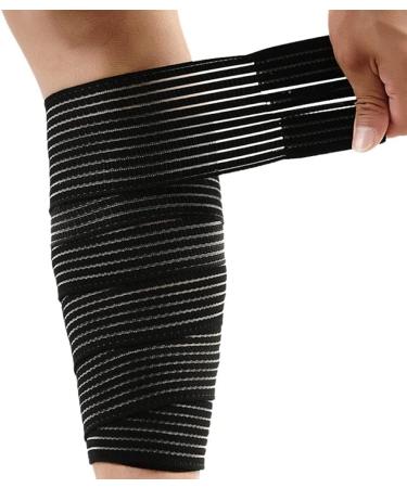 BANWMEN Elastic Lower Leg Calf Compression Support Bandage Sleeve Wrap for Women and Man, Shin Splint Guard for Football Runner, Basketball, Volleyball, Calf Pain Relief, Adjustable Plus Size