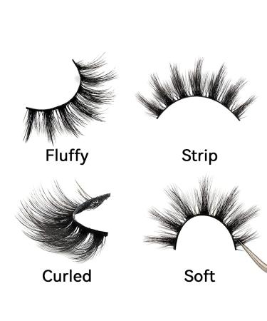 Brieve 18mm 5 Pairs 3D Faux Mink False Eyelashes - Fluffy, Thick & Curled Strip Lashes for Natural Look Makeup - Buy Online on GoSupps.com