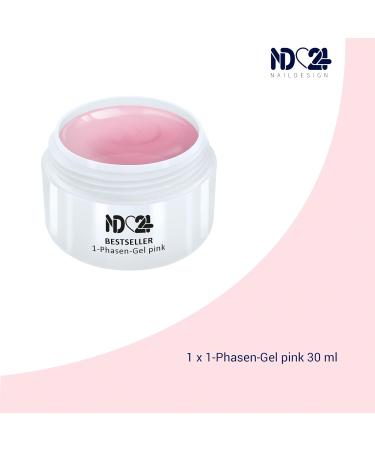 1-Phase Gel Pink Medium Viscosity - 3in1 Easy UV Nail Gel (30ml) | Made in Germany - International Shipping Available - Buy Online on GoSupps.com