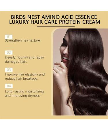 Luxury Nourishing Protein Hair Cream with Amino Acid Essence Repairing Hair Mask for Damaged Hair Protein Hair Cream Conditioner (1PCS) - Buy Online on GoSupps.com
