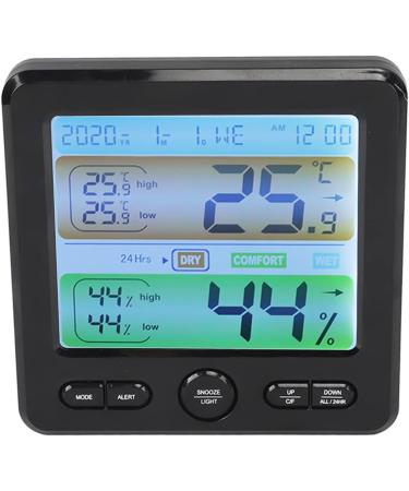 Biitfuu Digital Clock with Temperature & Humidity Monitor - Precise Data for Bedrooms & Students (Black) - International Shipping - Buy Online on GoSupps.com