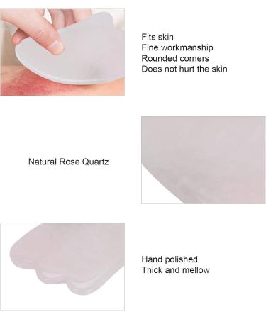 Ankroyu Rose Quartz Gua Sha Massager - Facial Shaving & Beauty Tool for Neck and Body - Portable & International Shipping - Buy Online on GoSupps.com