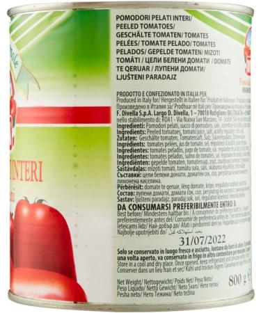  Italian Gourmet E.R. Divella Pomodori Pelati Plum Tomatoes 100% Italian 12 x 800 g + Italian Gourmet Pulp 400 g - Buy Online on GoSupps.com