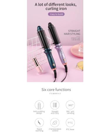 Buy Purple Dual-Use Hot Air Curling Comb - Lazy Artifact for Perfect Curls | International Shipping Available - Buy Online on GoSupps.com