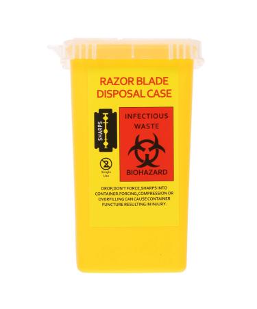 Minkissy plastic container Korean continuous wave blade dispensui -relaxation case secure storage bench blade container for used safety yellow disposable razor travel dispenser