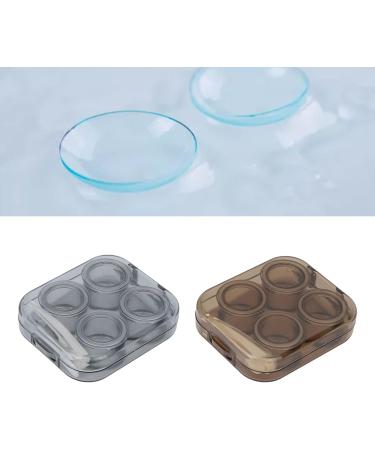 Durable Waterproof Contact Lens Container Set - Portable Transparent Storage for Women & Girls (Brown) - Buy Online on GoSupps.com