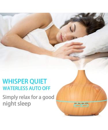 Essential Oil Diffuser Aromatherapy Humidifier Diffuser for Essential Oils with 7 LED Light Colors Timer and Auto-Off Safety Switch for Bedroom Home - 550ML - Buy Online on GoSupps.com