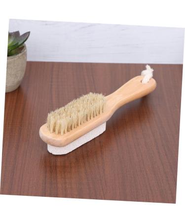 SKISUNO 1pc Scraping Plate Wood Tools Foot Scrubber Stone Foot Brush Nail Cleaning Brush Pumice Stone Toilet Natural Bristle Brush Foot Pumice Stone Foot Exfoliator Stone Small Brush Feet - Buy Online on GoSupps.com