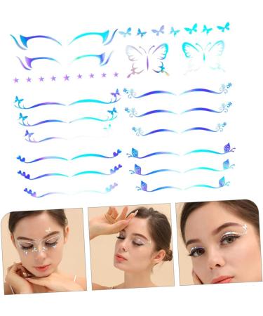 Didiseaon 12 Sheets Eyeliner Face Mask Sticker Glitter Eye Shadow Temporary Eye Shadow Decals Stickers 1 count (Pack of 1) As Shownx2pcs - Buy Online on GoSupps.com