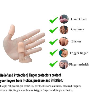 Rubber Finger Cots (20 PCS) - Silicone Finger Tips for Nail Guitar, Thumb Guard Protector Gloves - Finger Sleeves for Cutting - Fingertip Covers - Buy Online on GoSupps.com