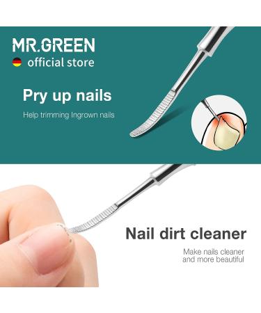MR.GREEN Double Headed Cuticle Pusher & Trimmer - Nail Care Tool for Pry Up Nails & Dirt Removal (Mr-2158) - Buy Online on GoSupps.com