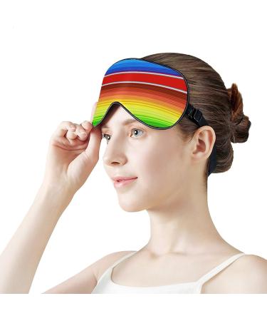 Mexican Blanket Stripes Sleep Mask | Adjustable Eye Cover for Sleep | Blocks Light for Night Travel Nap | Men and Women - Buy Online on GoSupps.com