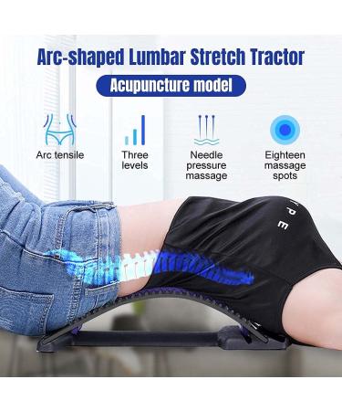 Blue Lumbar Support Back Massager Stretcher for Spine Pain Relief - Buy Online on GoSupps.com