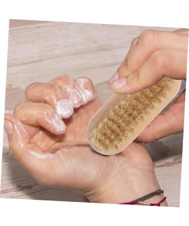 POPETPOP Nail Cleaning Brush Fingernail Brush Elliptical Cleaning Brush Hand and Nail Brush Nail Scrubbing Brush Cleansers Household Nail Art Pig Hair Double Sided Man Beauty Tools - Buy Online on GoSupps.com