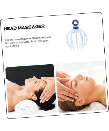 Beaupretty Head Massage Device - Promotes Blood Circulation Reduces Tension | Scaled Cleaver Massager Tool for Salon Use (Blue 21x15x15 cm) - Buy Online on GoSupps.com