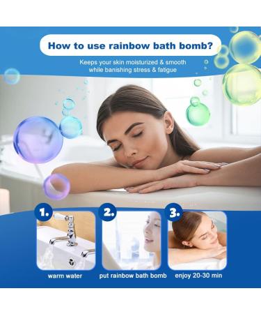 Bath Bombs Gift Set 4 Pieces of Unique Rainbow Cloud Bath Bomb Rainbow Rocket Bath Bomb Rainbow Moon Bath Bomb and Rainbow Star Bath Bomb Having Different Scent - Buy Online on GoSupps.com