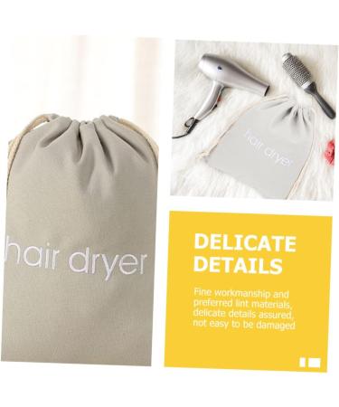 PLAFOPE 4pcs Hair Dryer Storage Bag Hairdryer Bag Drawstring Bag Organizer for Traveling Bags Fabric 33.00X30.00X0.50CM Light Grey - Buy Online on GoSupps.com