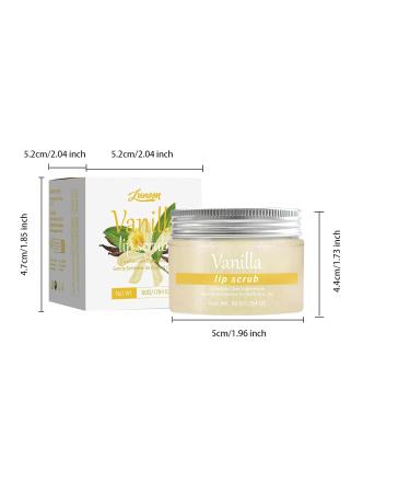 Natural Lip Scrub - Moisturizing Vanilla Sugar Scrub for Dry Lips | Exfoliating Lip Scrubber with Essential Oils | 1.76 Oz - Buy Online on GoSupps.com