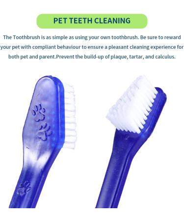 Meleebellot Dog Toothbrush Set - 4 Pieces with Triple Head & Long Grip - Pet Toothbrush for Dogs & Cats (Multi-Colored) - Buy Online on GoSupps.com