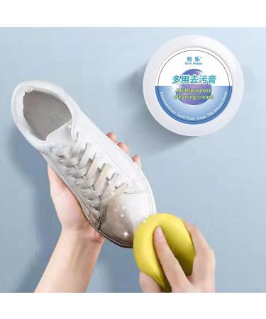 Multi Purpose Cleaner Cream Stain Remover for White Shoes with Sponge | Shoes Stain Remover Cream Yellow Rubbish Remover Cleaner Decontaminate Solid Paste for All Washable Shoes Haoying - Buy Online on GoSupps.com