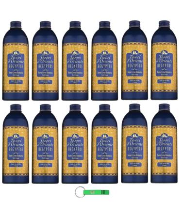 Tesori d'Oriente Bagno Lot de 12 bains moussants l'extrait de papyrus - Nettoie la peau et hydrate - 500 ml - Porte-cl s gratuit Beni Culinari
