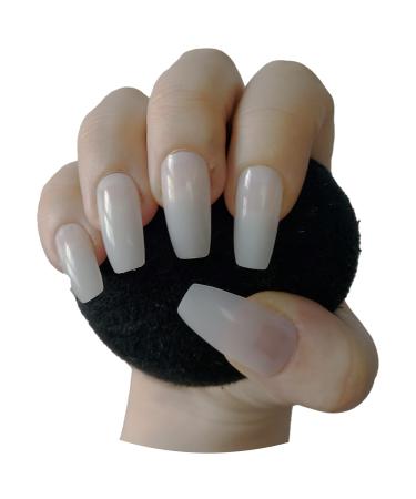 600 Pieces Medium Long Coffin Ballerina False Nail Tips NATURAL Full Cover Acrylic Press On False Nails Tips Extensions - Professional Salon & Home Use