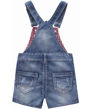 KIDSCOOL SPACE Little Girl Big Ripped Denim Shortalls | Blue | 4-5 Years | Overalls - Buy Online on GoSupps.com