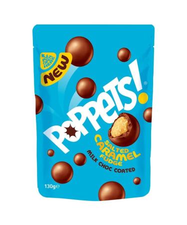 Poppets Salted Caramel Fudge Bags 10x95g