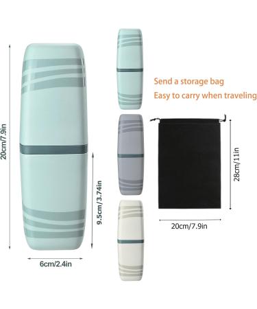 WiKSite Travel Toothbrush Set: 3 Child-Safe Waterproof Toothbrushes & Case for Camping Hiking & Home Use - Buy Online on GoSupps.com