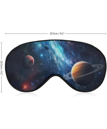 Super Soft Blackout Eye Mask for Men & Women - Starry Space Pattern - Adjustable Straps for Luxury Sleep in Total Darkness - 1 Count - Buy Online on GoSupps.com