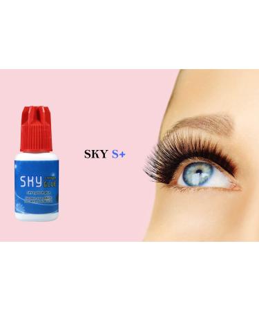 2 Pack Sky Glue S+ Professional Eyelash Extension Glue - Extra Strong Adhesive for Long Lasting Lash Extensions - 6-7 Weeks Retention - 1-2s Dry Time - Semi Permanent Black Glue - 2 Bottles 5ml Ea - Buy Online on GoSupps.com