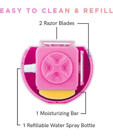 3-in-1 Women's Razor | Portable Manual Hair Remover Tool in Rose Red - Perfect Body Hair Cutter - Buy Online on GoSupps.com