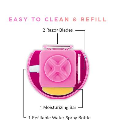 Women Hair Remover Tool | 2-in-1 Shaver for Travel & Outdoor Use | Perfect for Young Women - Red - Buy Online on GoSupps.com