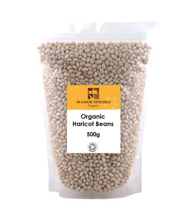 Organic Haricot Beans 500g by Manor Springs Organic - Buy Online on GoSupps.com