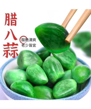 Chinese Authentic LABA Garlic 260g/bag Green Garlic and Sugar Garlic Chinese Spicy Vegetable Snacks Vinegar Pickled Soaked Garlic Sweet and Sour Green Garlic (1 Bag) - Buy Online on GoSupps.com