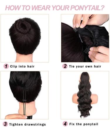 Ponytail Extensions Body Wavy Ponytail Extension for Women Synthetic Drawstring Ponytail Hairpiece 26inch Long Wave Curly Ponytail Extension Instant Clip Hair Ponytail for Women (Color : 2 Size : 2 26inches 2 - Buy Online on GoSupps.com
