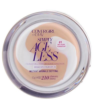 CoverGirl & Olay Simply Ageless Foundation Classic Ivory 210 0.40 oz (Pack of 2) - 0.4 Fl Oz x2 - Buy Online on GoSupps.com