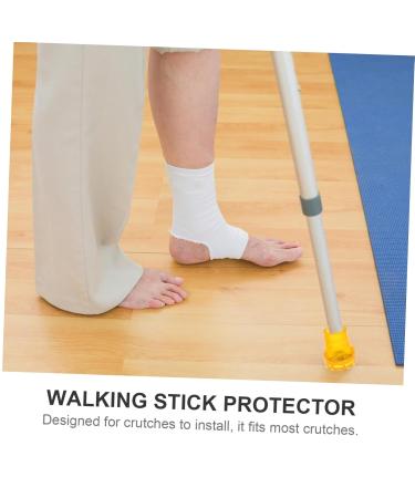 Lurrose 6-Pack Anti-Slip Crutch Pads | Rubber Tips for Hiking Sticks & Walking Sticks | Space Protection for Better Grip - Buy Online on GoSupps.com