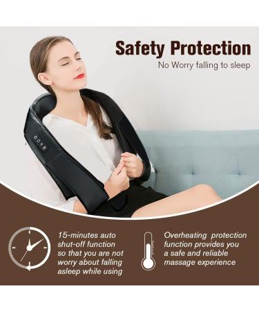 Podazz Shiatsu Neck and Back Massager with Heat - Ultimate Relief for Home & Office Ideal Gift for Men (Black) - Buy Online on GoSupps.com