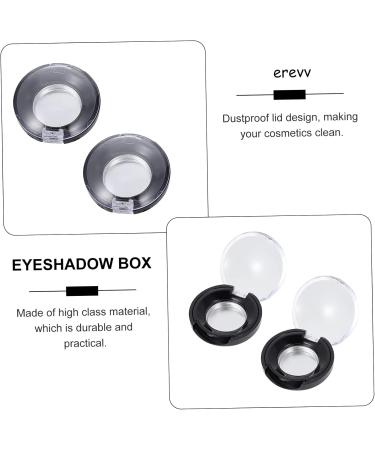 Ipetboom Makeup Blush 8pcs Eye Shadow Blank Lip Balm Empty Makeup Eyeshadow Storage Case Blush Powder Lipstick Travel 3.5x1.5cm Black - Buy Online on GoSupps.com