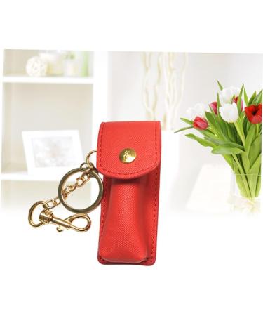  Beatifufu 1 Pc Keychain for Lipstick Case Portable Leather Lipstick Pouch Lipstick Holder Moisturizing Travel Lipstick Storage Keychain Cover - Buy Online on GoSupps.com