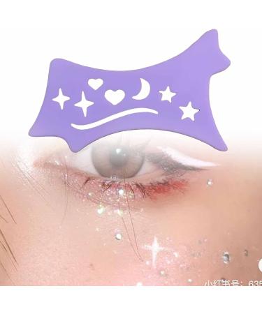 Kokiya Eyeliner Stencil Makeup Tool Multipurpose Eye Makeup Aid Easy to Use Silicone Eyeliner Aid for Girls Women Purple - Buy Online on GoSupps.com