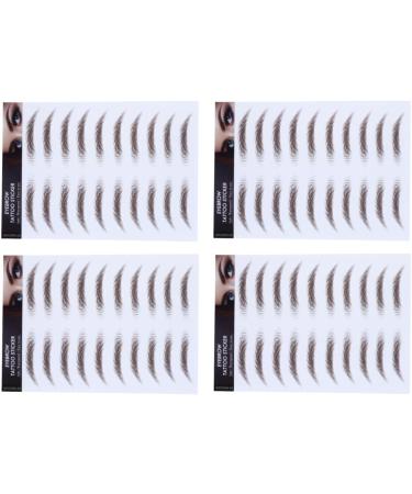 HAPINARY 8 Pcs Eyebrow Stickers Semi Permanent Eyebrows Eyebrow Shape Brown Water Transfer Paper with Soy Ink - Buy Online on GoSupps.com