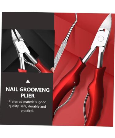 DRESSOOS 1pc Nail Clippers Fingernail Clipper Needle Nose Pliers Jewelry Making Pliers Nail Implements Nail Salon Nail Care Kit Nail Tool Toenail Red Ingrown Nails Manicure Stainless Steel - Buy Online on GoSupps.com
